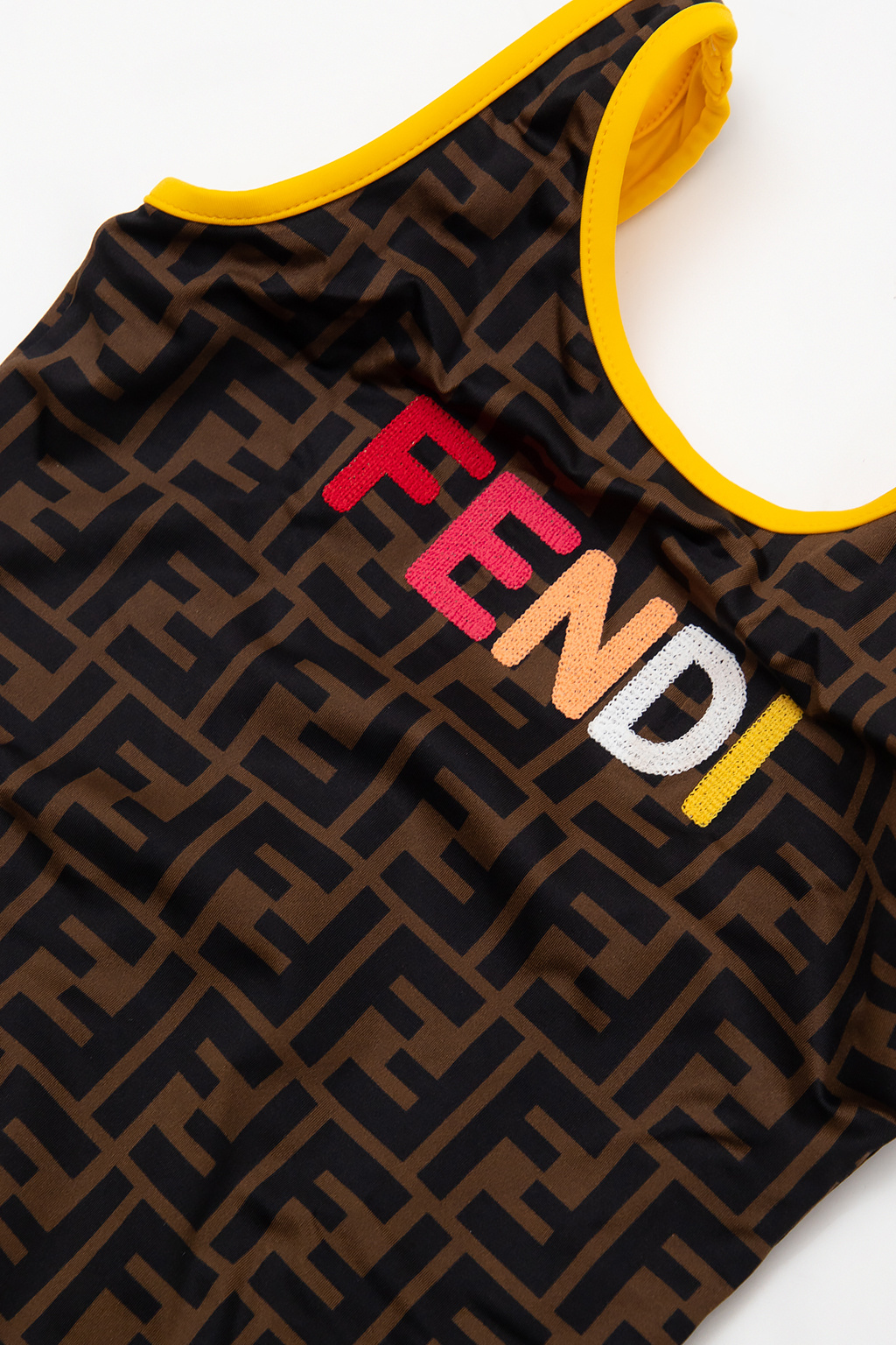 Fendi FF logo embellished watch - piece swimsuit Fendi Kids Fendi FF logo embellished watch - piece swimsuit Fendi Kids
